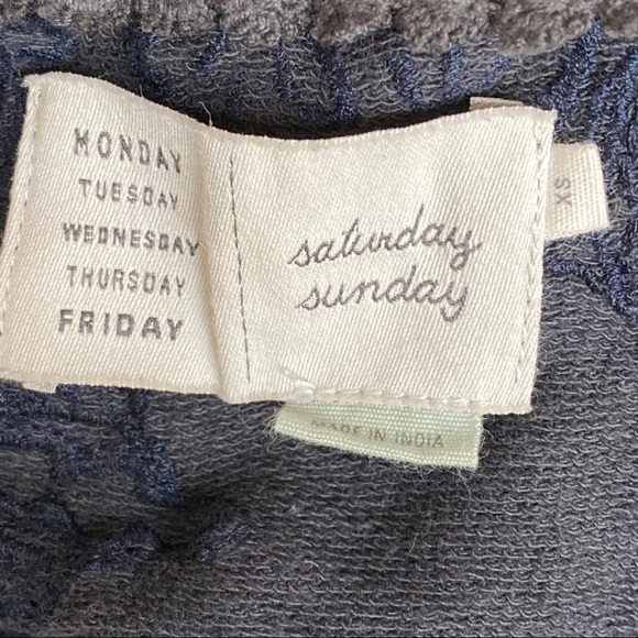 Anthropologie Navy Long Sleeve Saturday Sunday Embroidered Dress Size XS - Picture 7 of 8